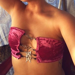 Butterfly detail crop top